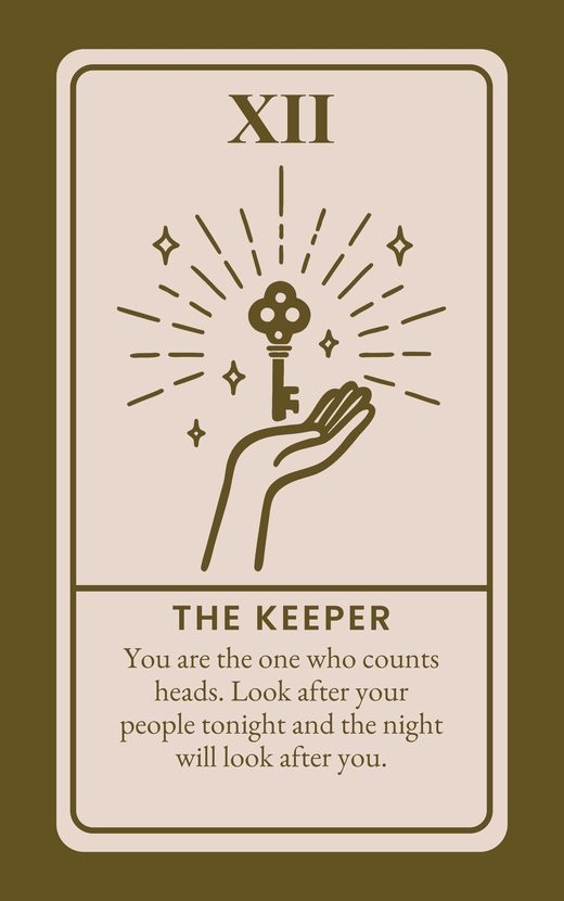 XII, The Keeper, from the FrightCrawl deck
